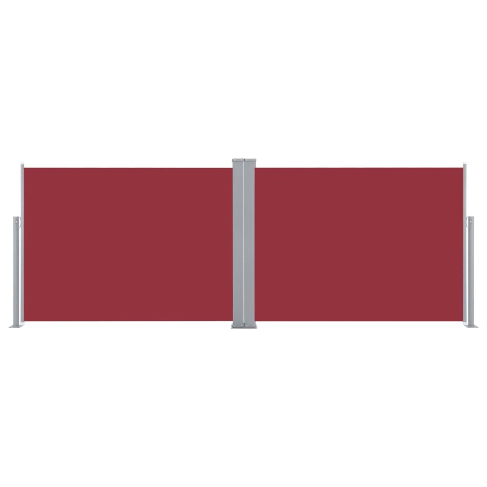 Auvent paravent store brise-vue latéral rétractable de patio jardin terrasse balcon protection visuelle écran rouge 120 x 100