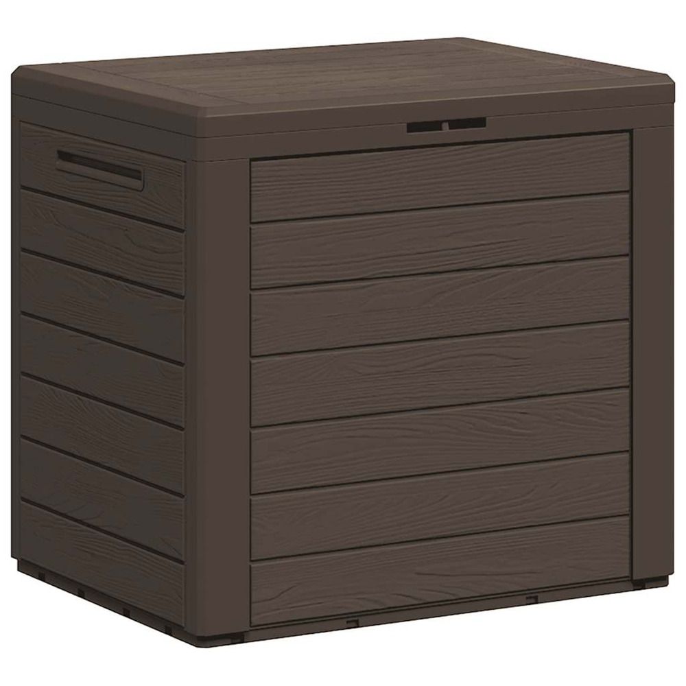 Boîte de stockage de jardin marron 58,5x46x55 cm polypropylène