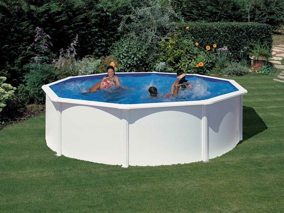 Piscine acier blanc fidji ronde 4,80 x 1,22 m