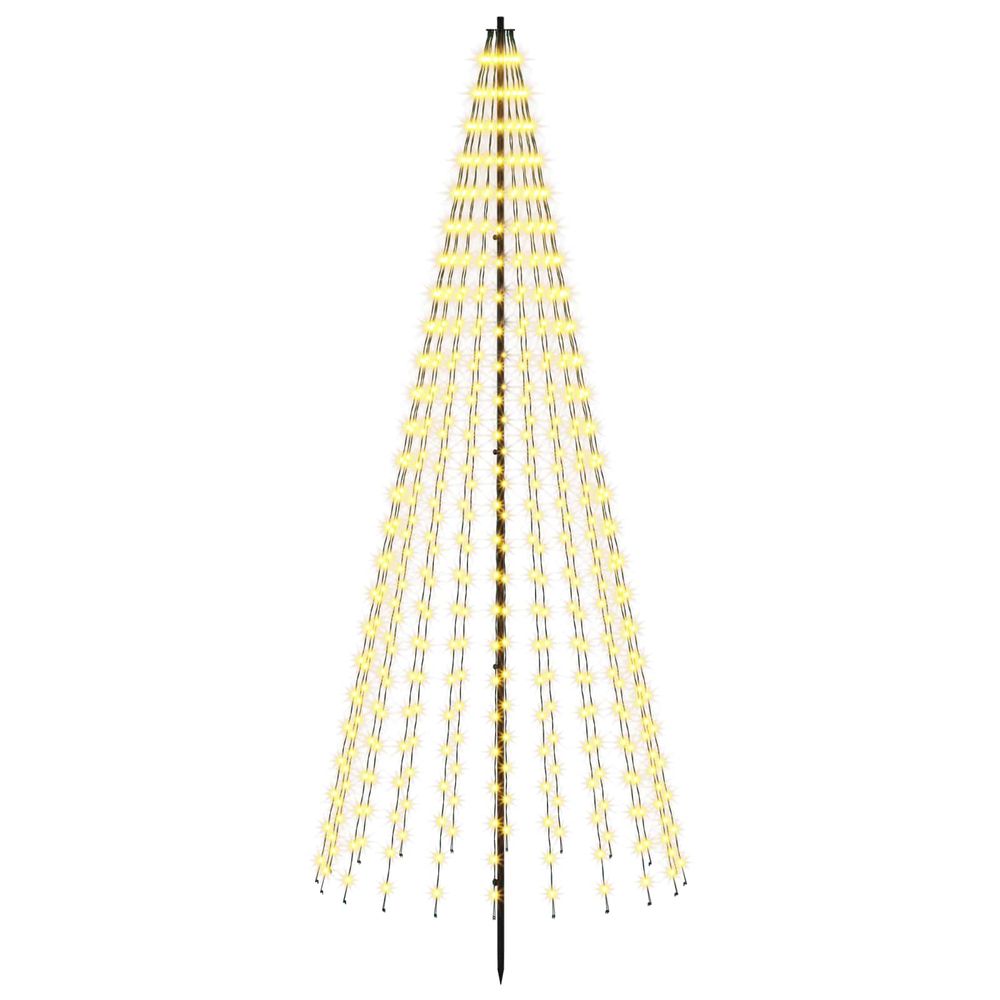 Arbre de noël led 235 cm 500 led blanc chaud fer noir