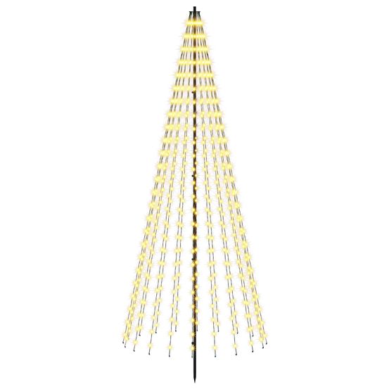 Arbre de noël led 235 cm 500 led blanc chaud fer noir