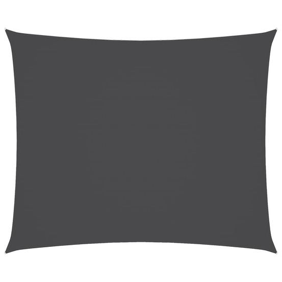 Voile de parasol tissu oxford rectangulaire 5x6 m anthracite