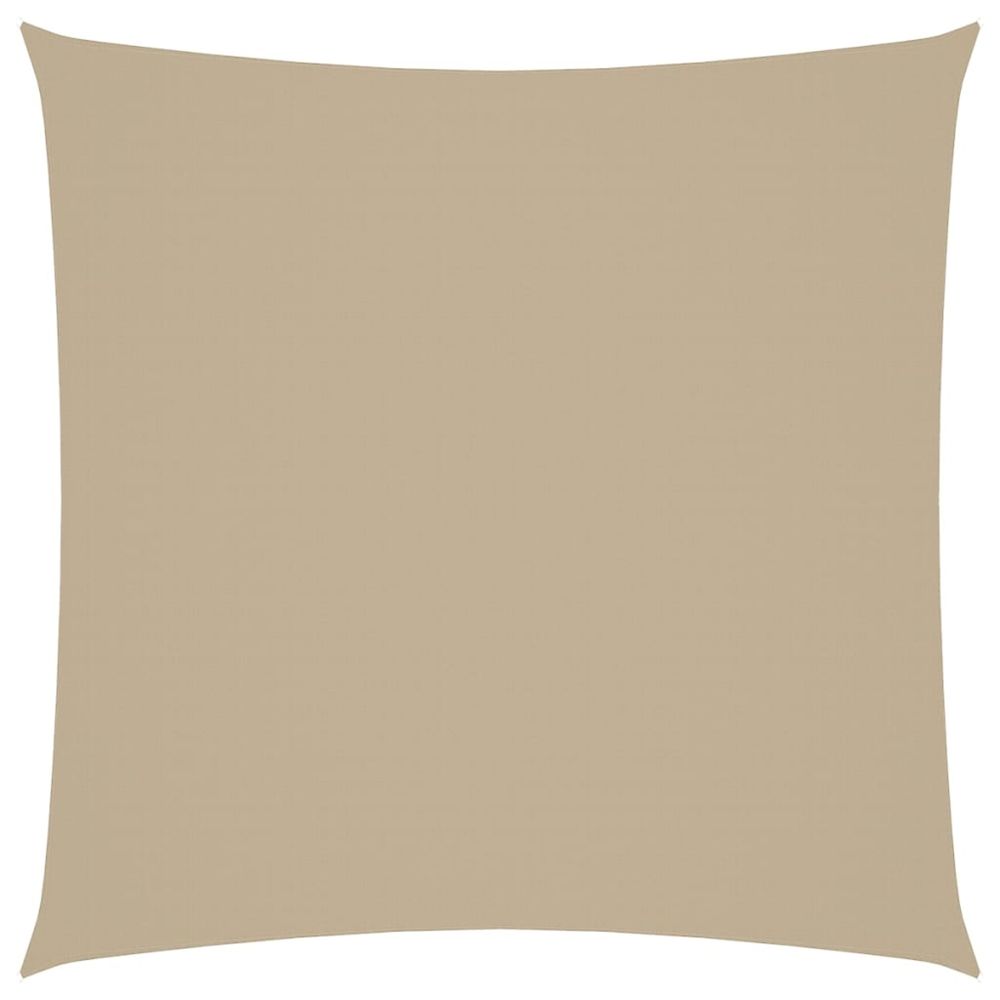 Voile de parasol tissu oxford carré 6x6 m beige