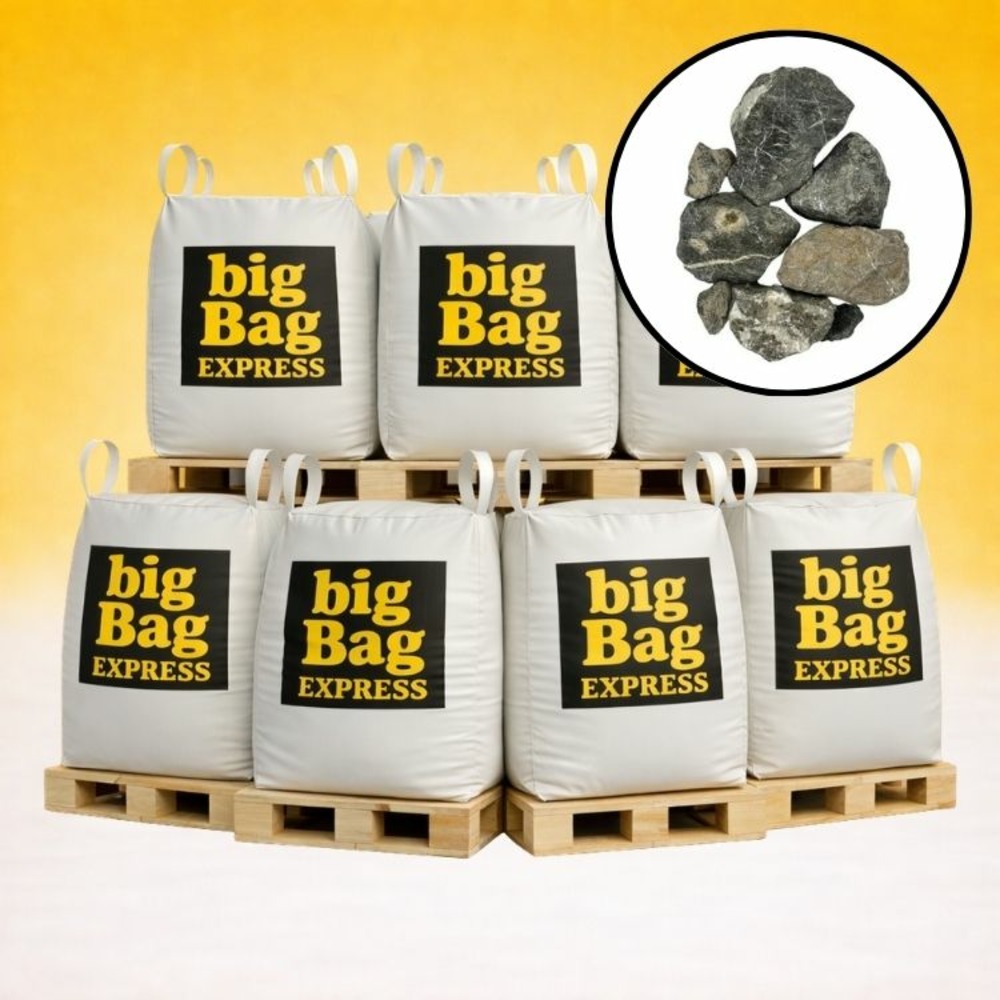Pack 7 x big bag de +/- 1,5t ballast gris ø 20/50 mm - livraison premium