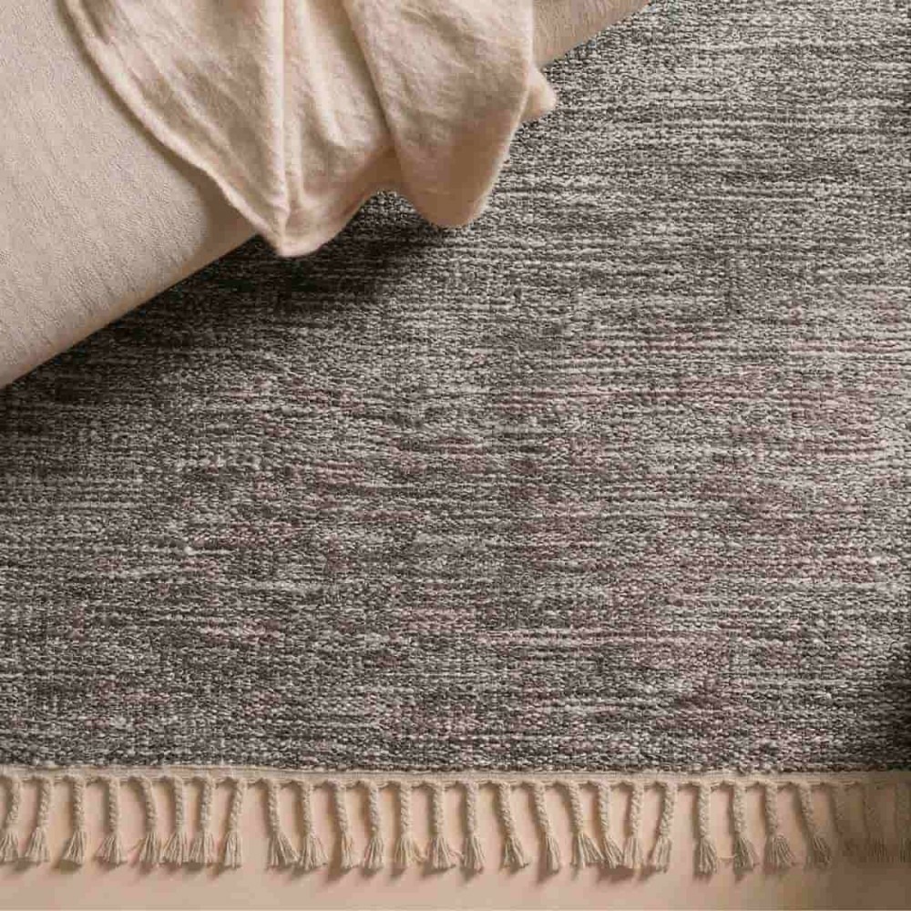 Tapis en coton à franges 60x90cm