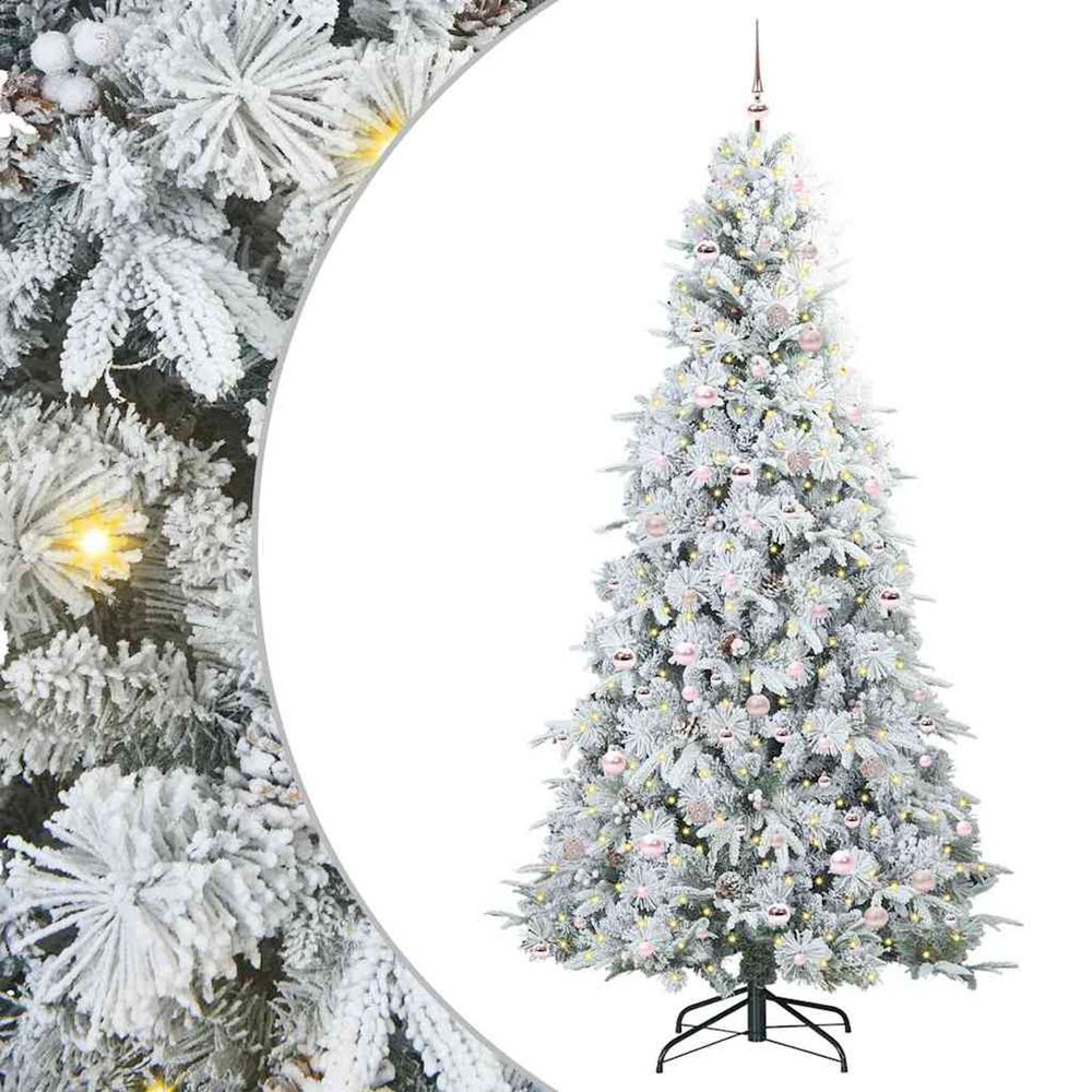 Sapin de noël artificiel à branches articulées blanc 240 cm