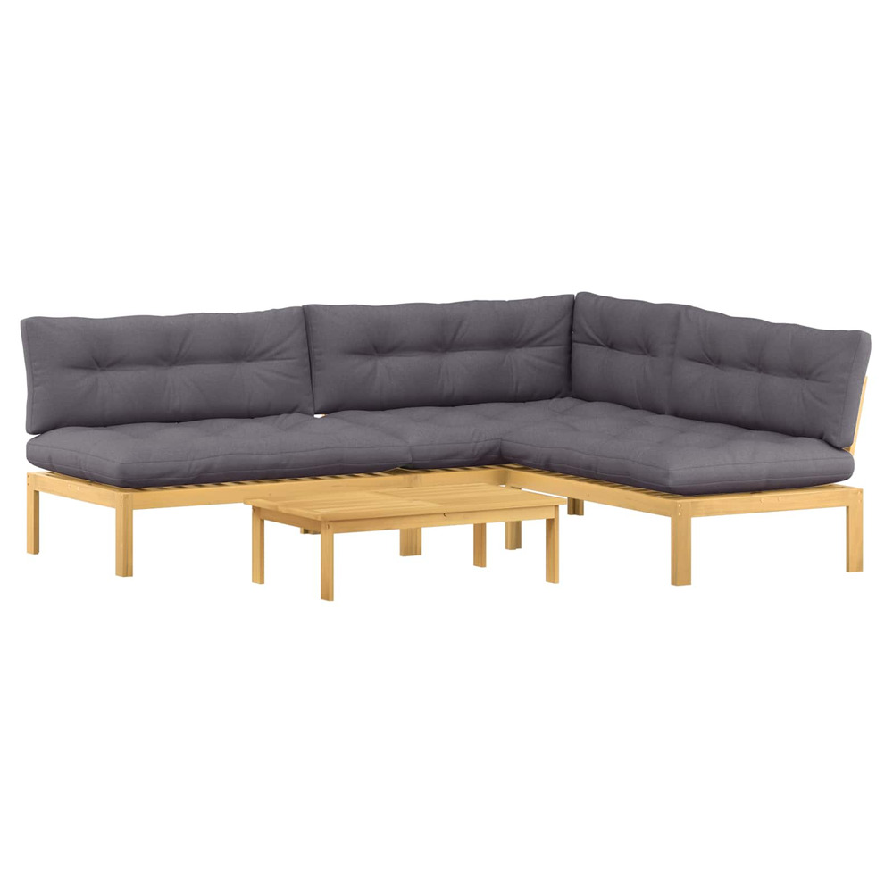 4 pièce unité du canapé en palette de jardin