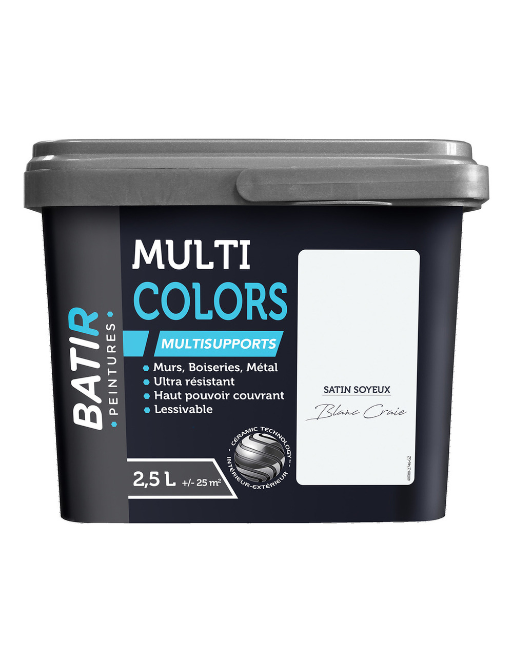 Batir multicolors peinture multisupports satin soyeux 2.5l - batir