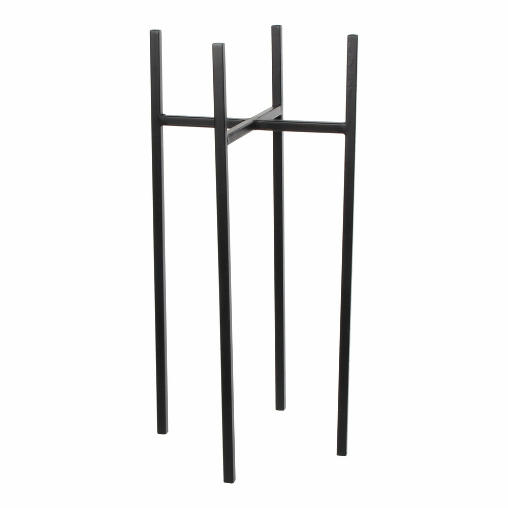 Mica decorations - porte-plante en métal noir h55