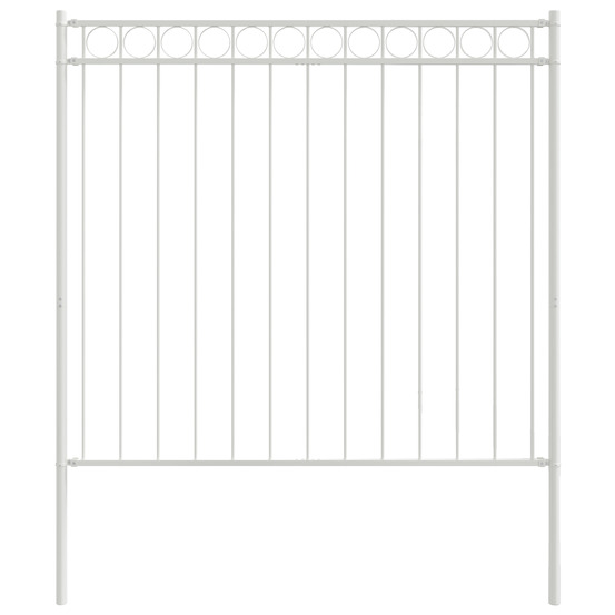 Clôture de jardin blanche 1,7x1,2 m en acier