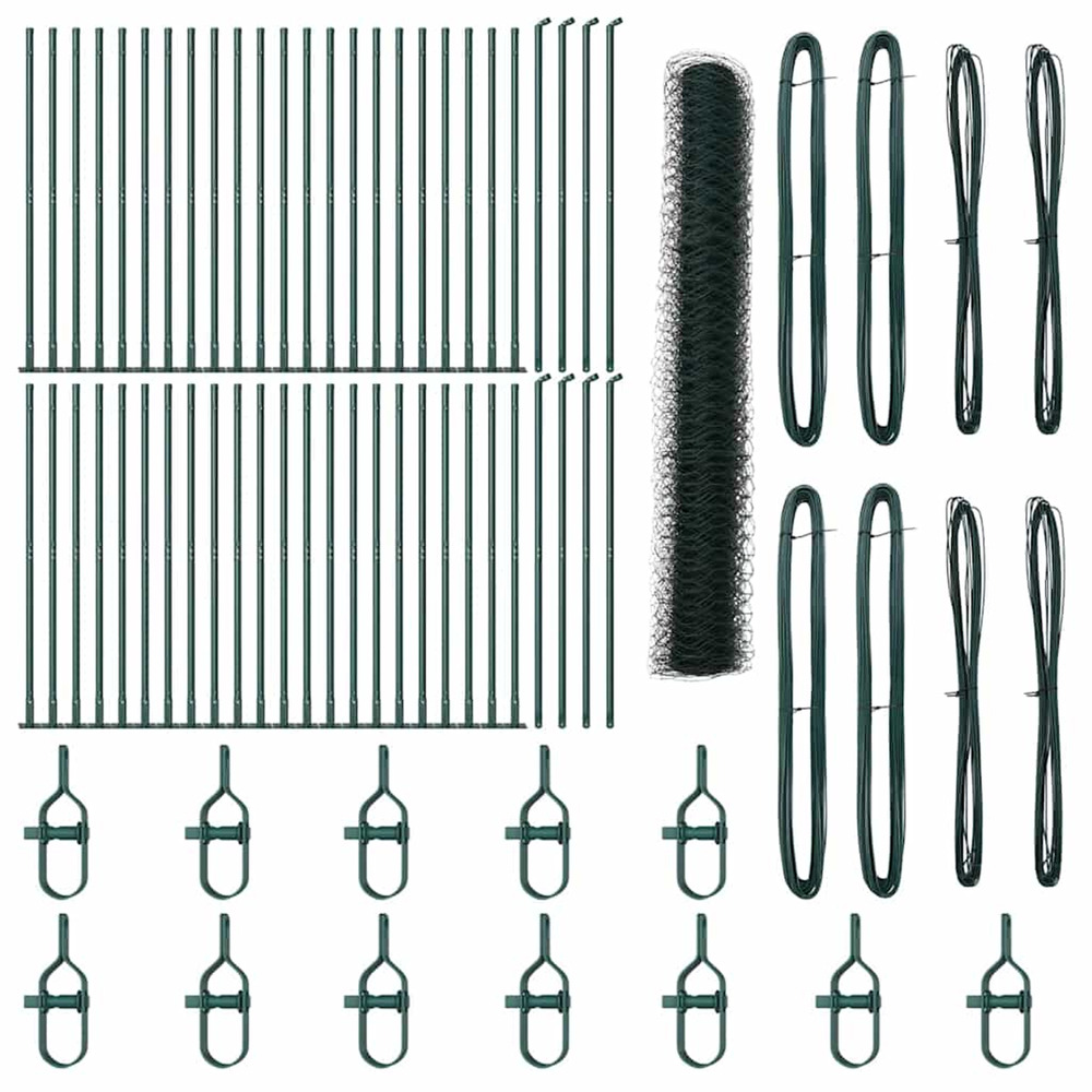 Poteau de clôture. Vert 100 x 1,2 m (treillis de 36 mm)