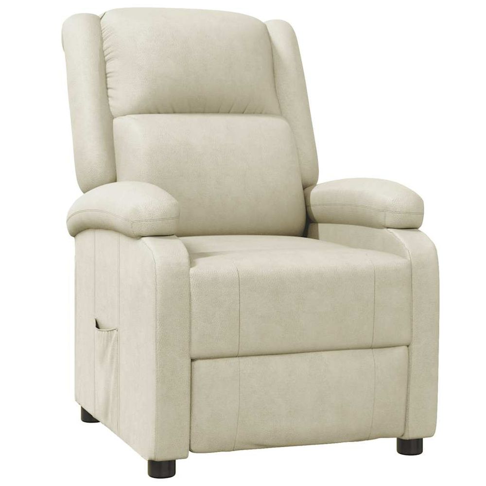 Fauteuil inclinable blanc similicuir
