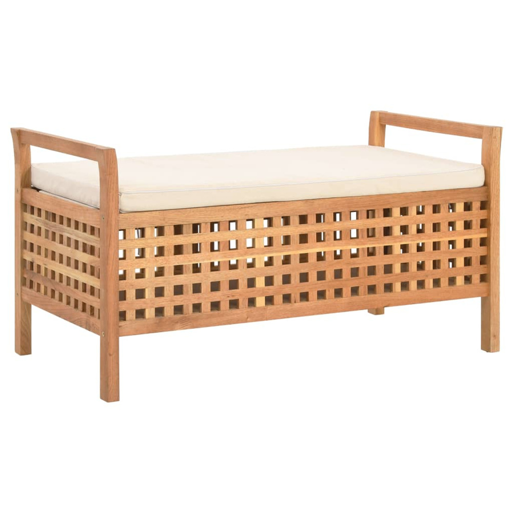Banc de rangement 93x49x49cm Bois de noyer