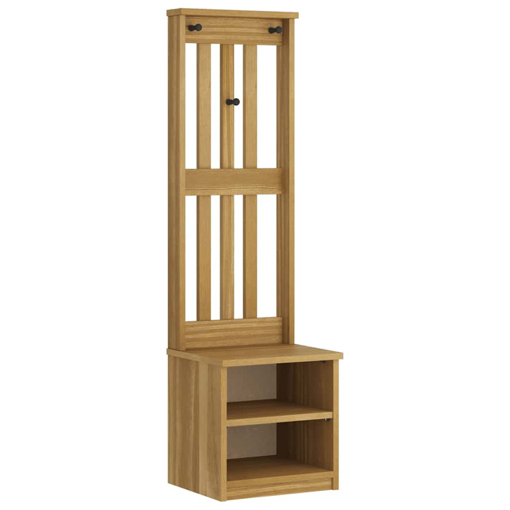 Portemanteau sandnes 45x40x159,5 cm bois massif pin