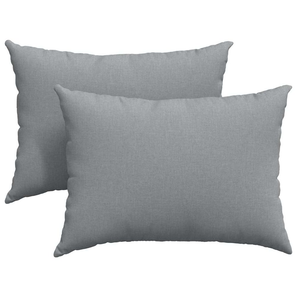 Coussins de canapé 2 pc tissu gris clair 70 x 50 cm