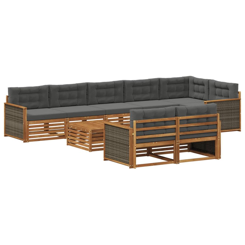 Ensemble de canapés d'extérieur 9 pc