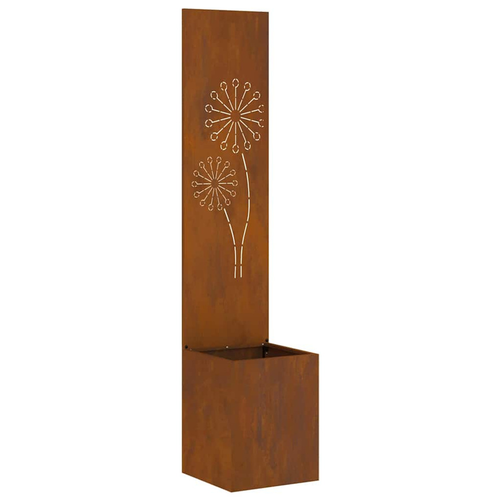 Écran de confidentialité de jardin fretwork rouillé 32 x 140 cm