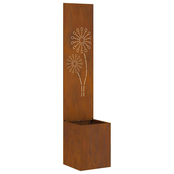 Écran de confidentialité de jardin fretwork rouillé 32 x 140 cm