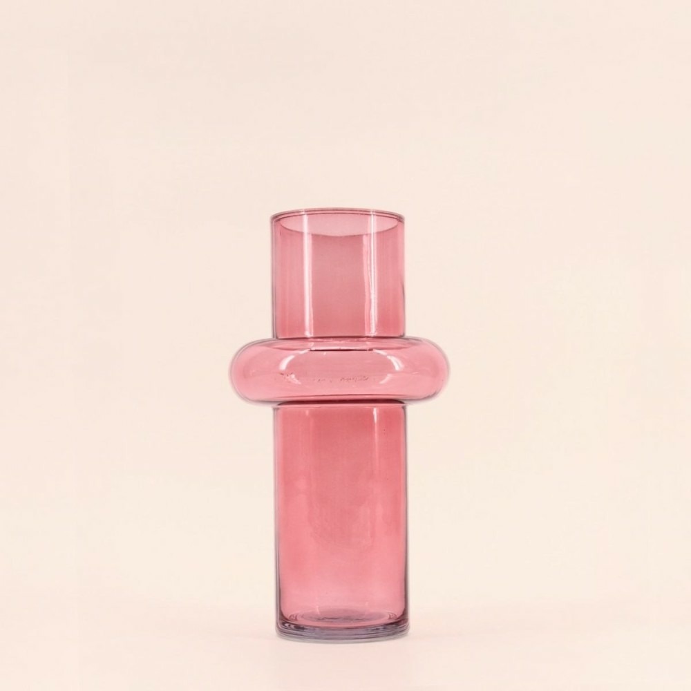 Vase anneau en verre, h25cm, gorka