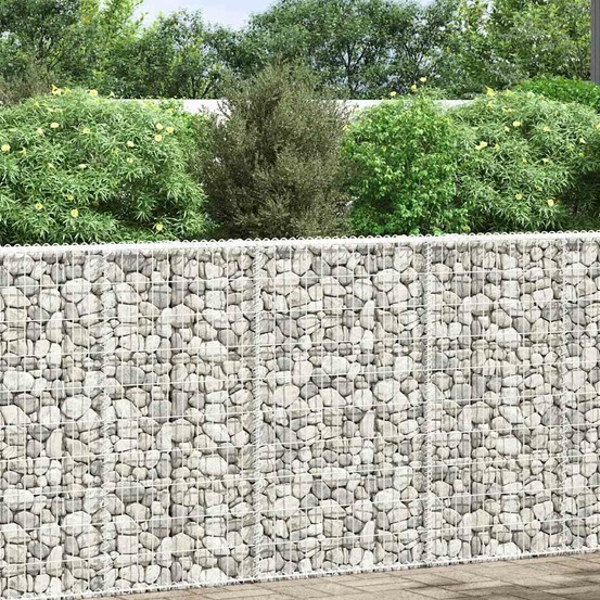 Lit surélevé à gabion en trapèze acier galvanisé 100x20x100 cm