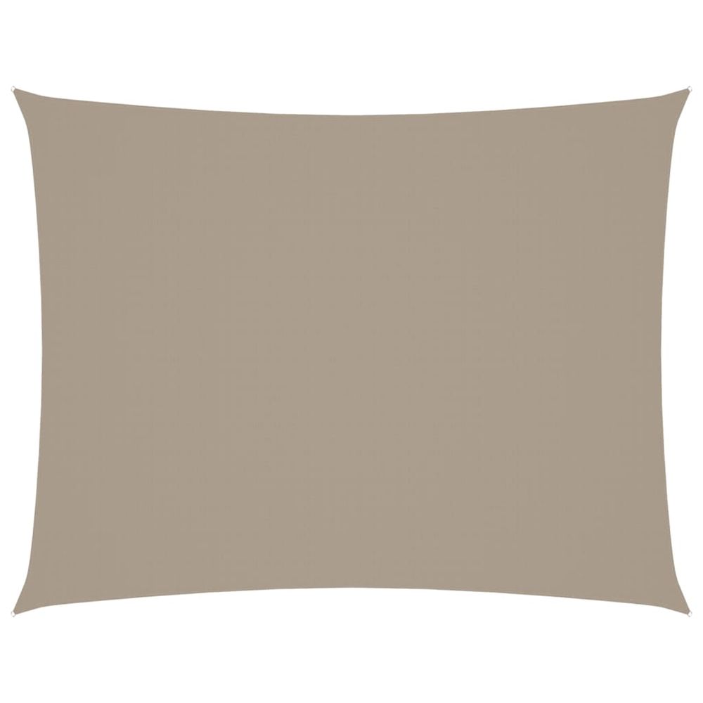 Voile de parasol tissu oxford rectangulaire 3x4,5 m taupe