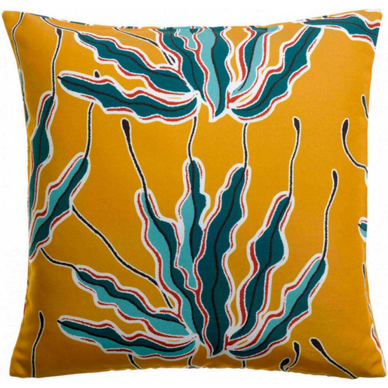 Coussin extérieur imprimé alga bronze 45 x 45 cm