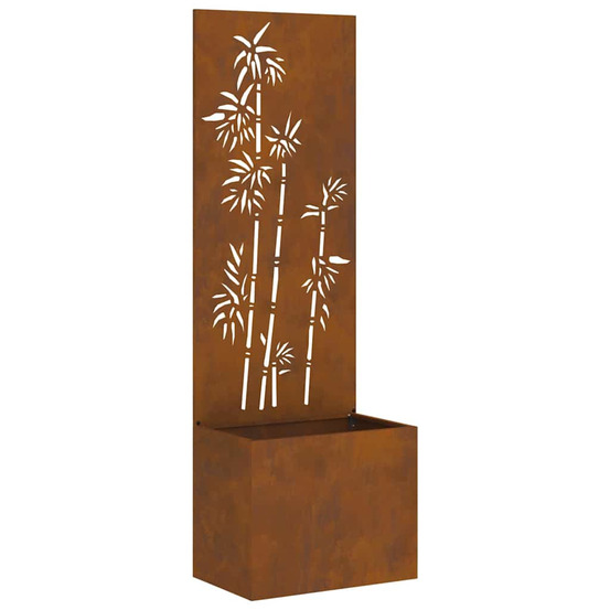 Écran de confidentialité de jardin floral rouillé 50 x 140 cm