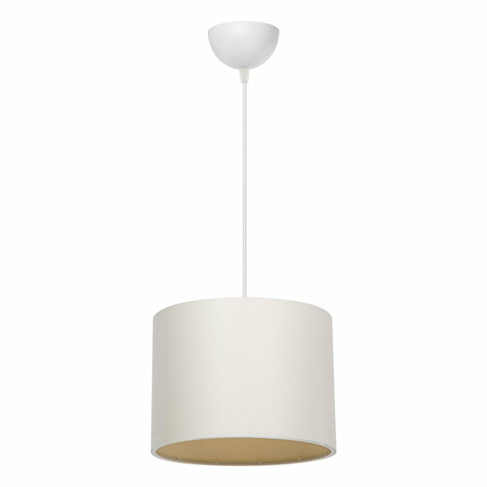 Suspension luminaire plafonnier pε27 blanc crème d22x60cm