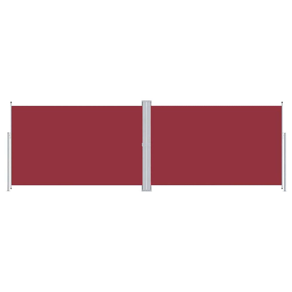 Auvent latéral rétractable rouge 200x600 cm