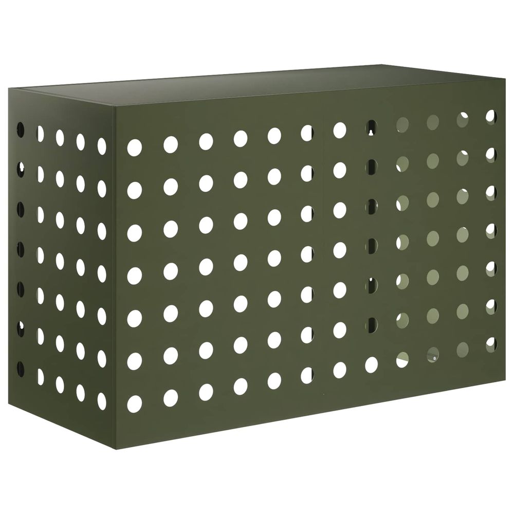 Housse de climatiseur vert olive 90 x 40 x 60 cm acier