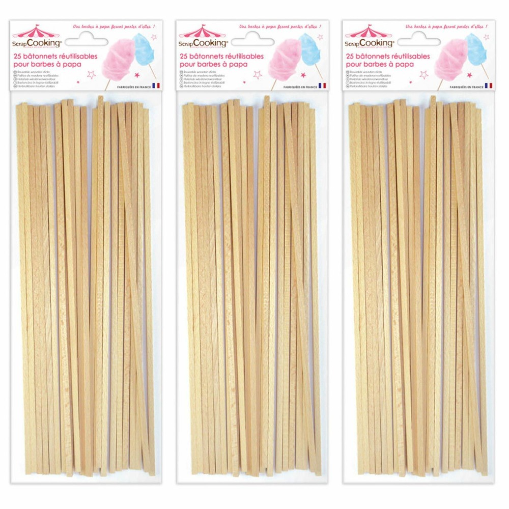 75 bâtonnets pour barbe à papa