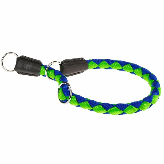 Collier semi-étrangleur pour chiens twist cs18/60, en nylon tressé, réglable et résistant