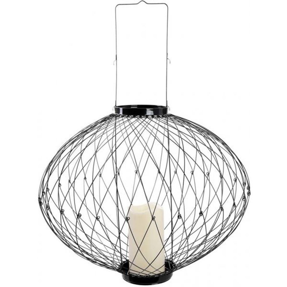 Lanterne rétractable avec photophore led noir