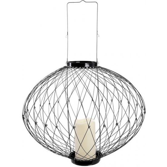 Lanterne rétractable avec photophore led noir
