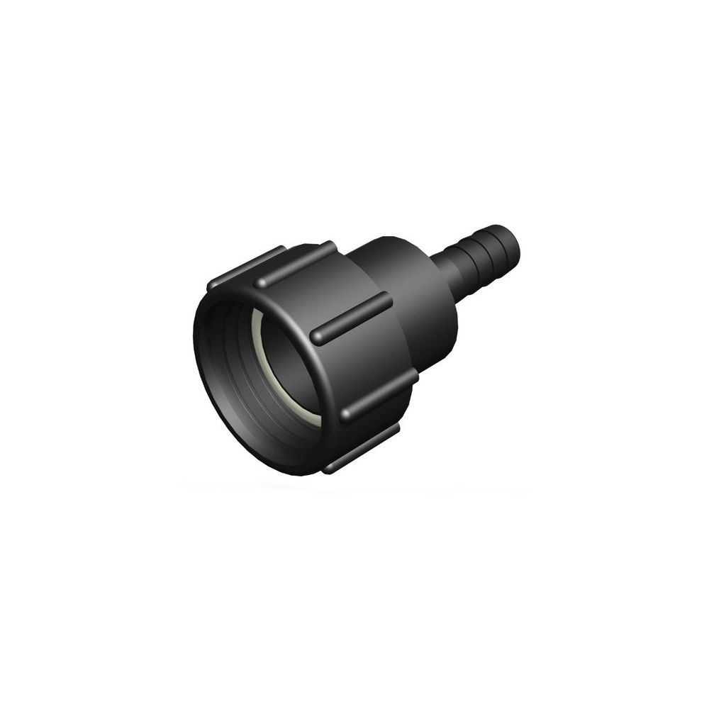 Raccord femelle s60x6 - male cannelé droit 19mm
