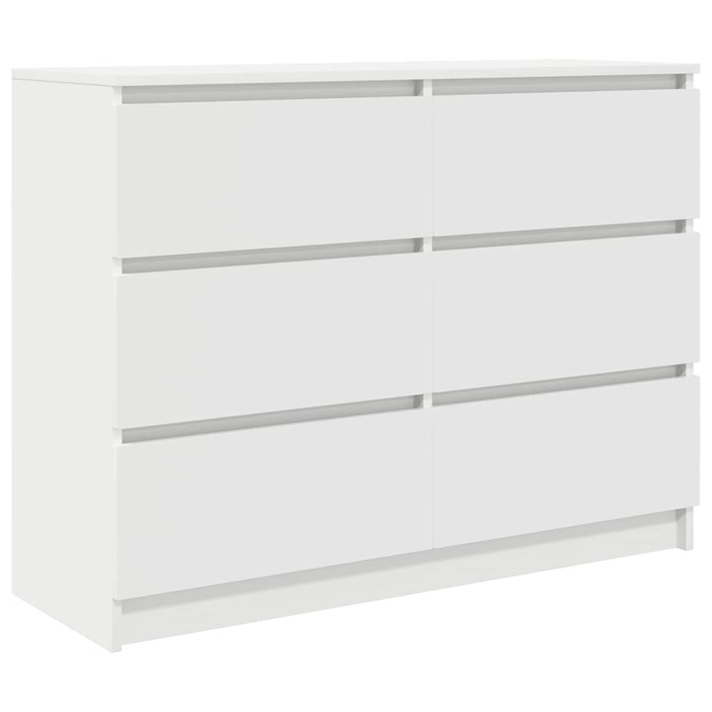 Buffet blanc 100x35x76 cm bois d'ingénierie