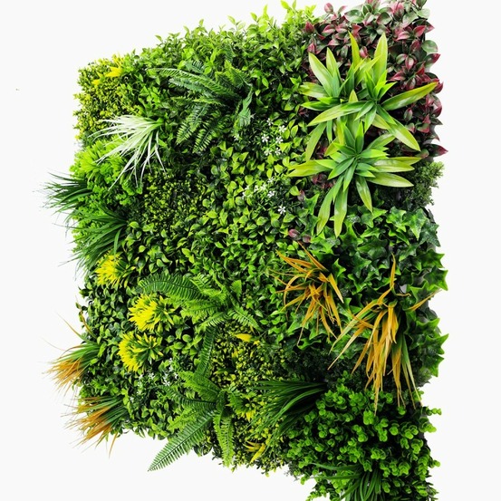 Mur végétal artificiel jungle 1 × 1 m – une plaque tropicale pour mur intérieur et jardin