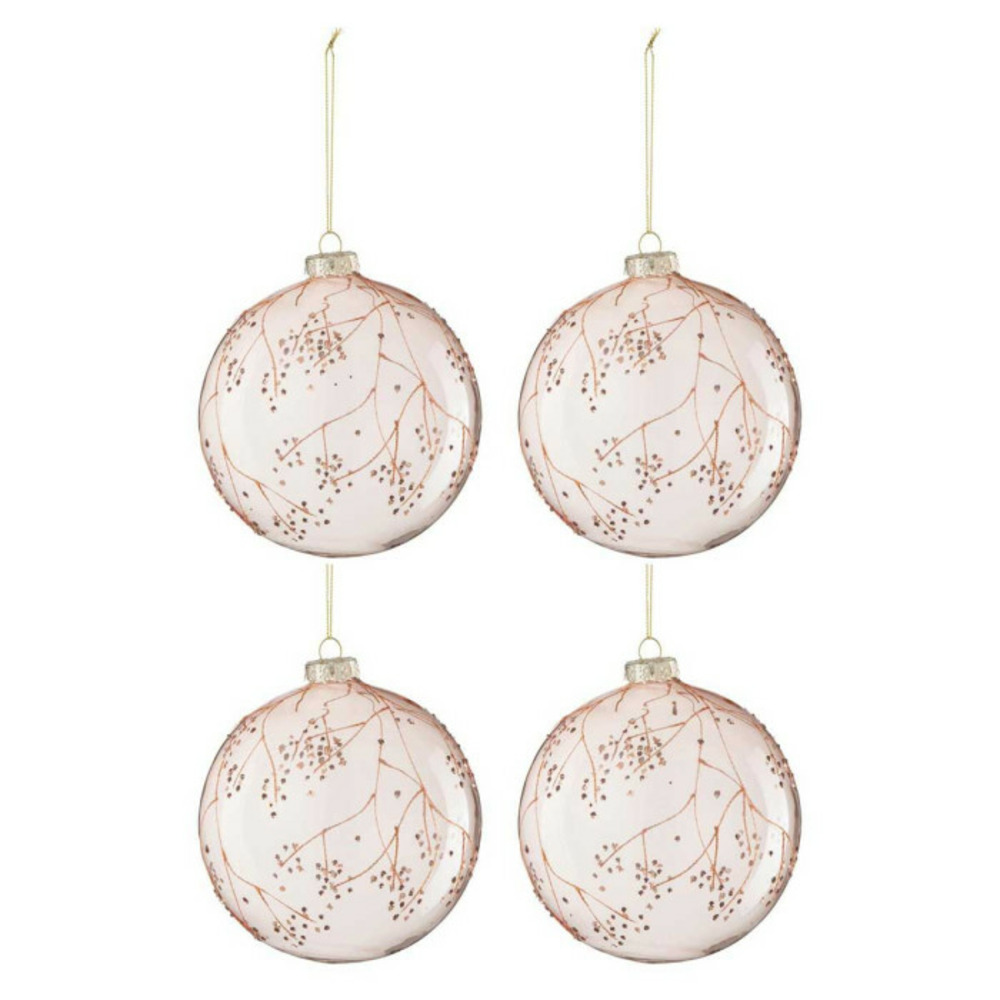 Lot de 4 boules de noël 