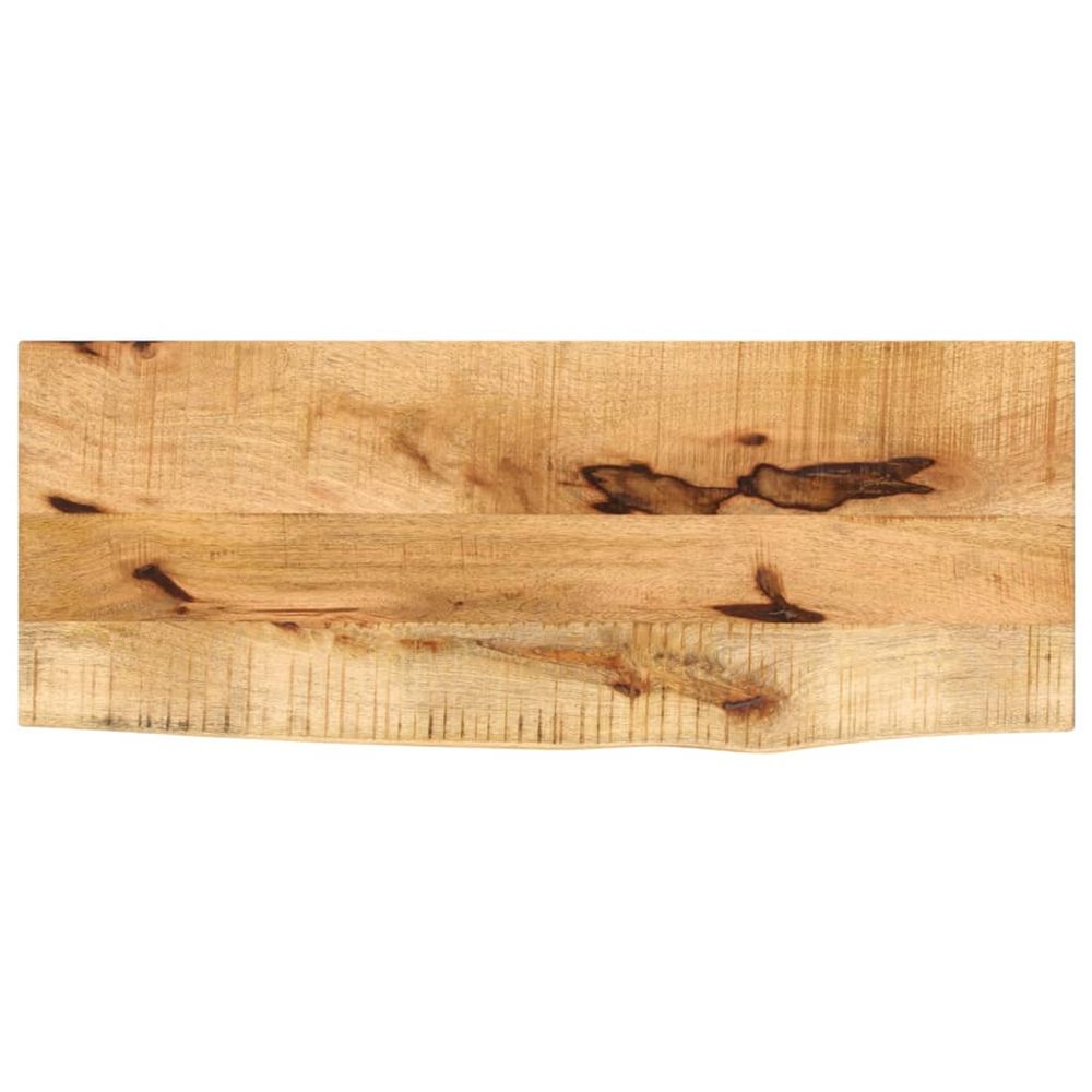 Dessus de table 80x20x3,8 cm bord vif bois massif manguier brut