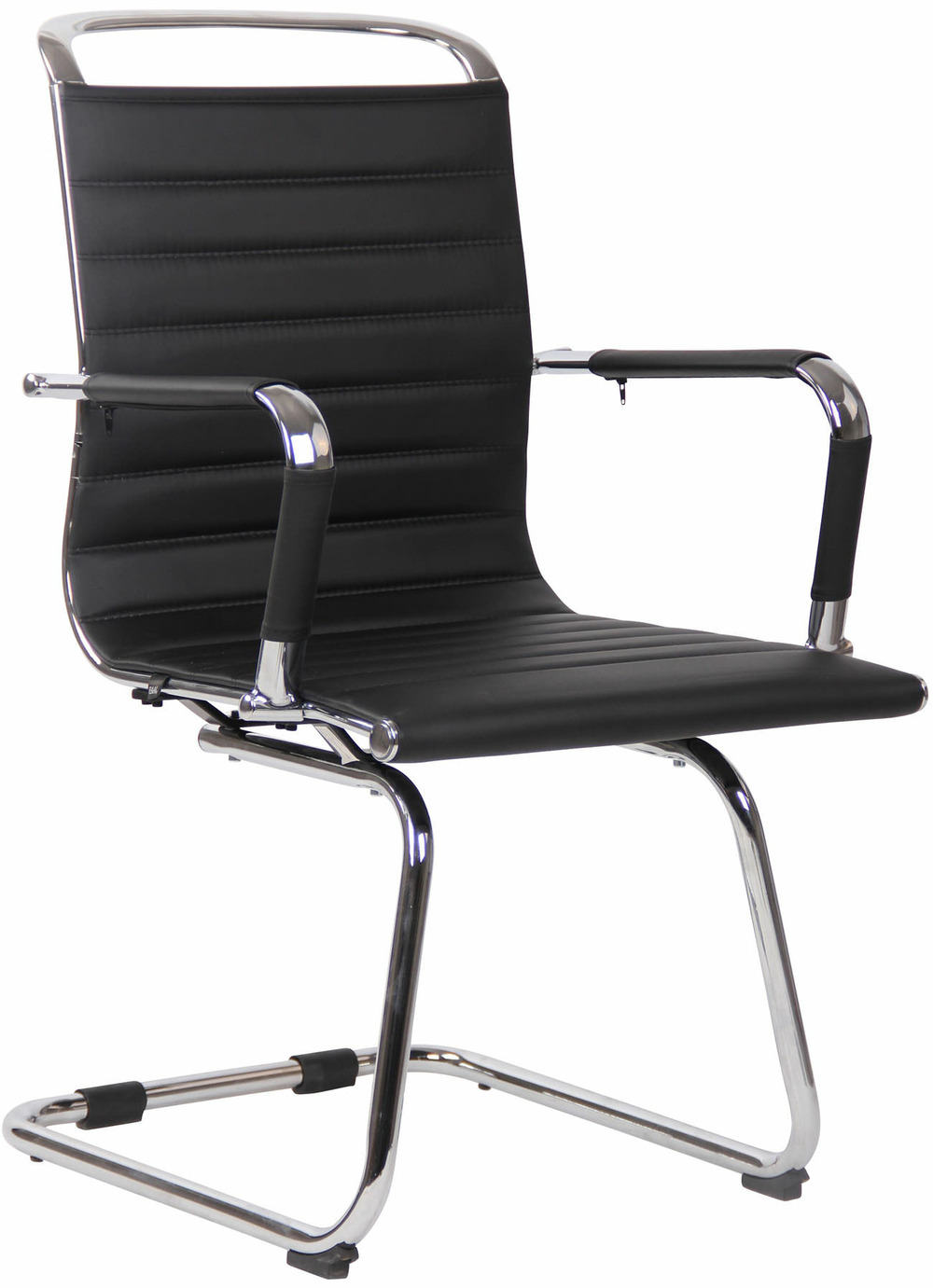 Chaise visiteur en simili cuir balve