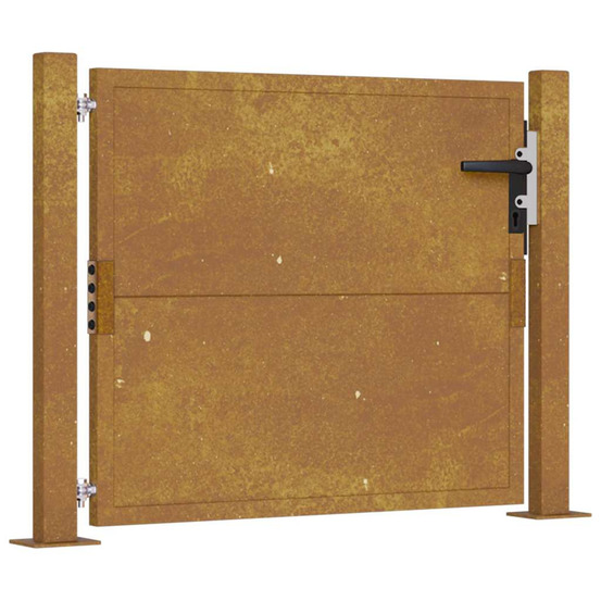 Portail de jardin 105 x 105 cm en acier corten