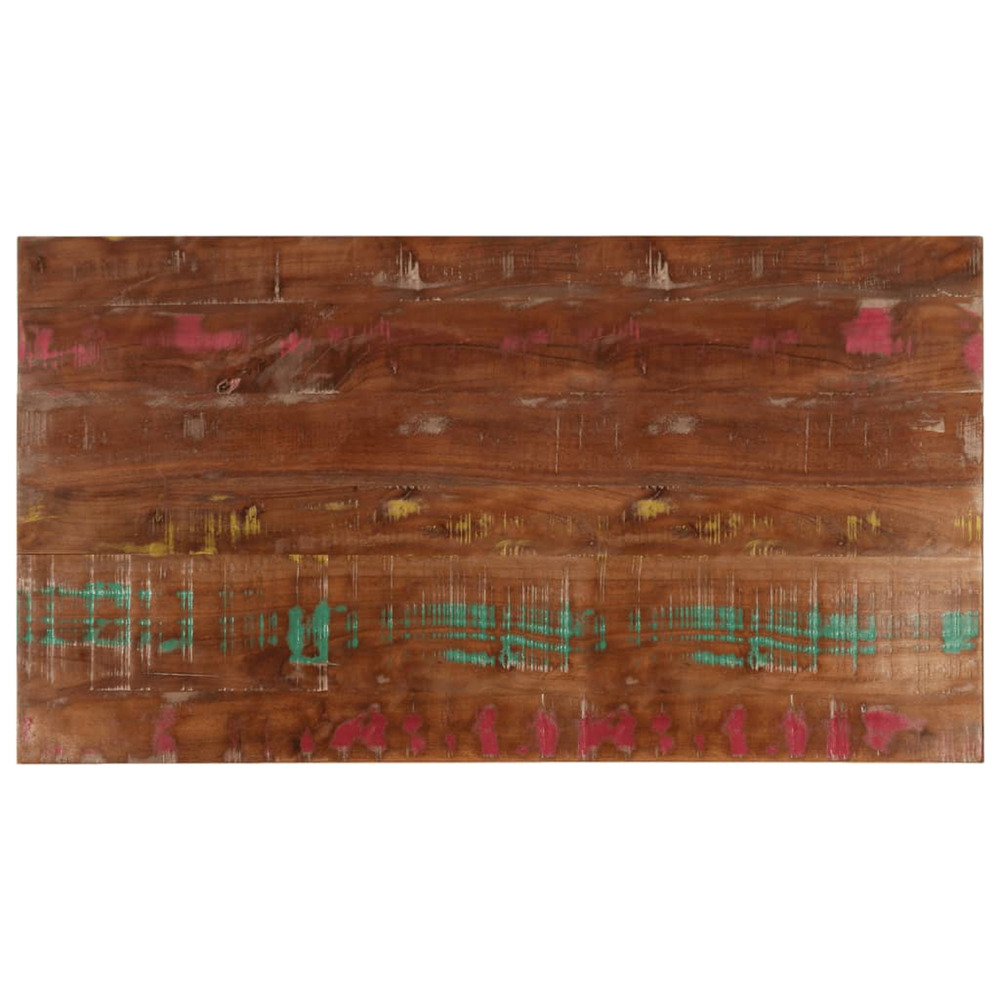 Dessus de table 120x50x2,5cm rectangulaire bois massif récupéré