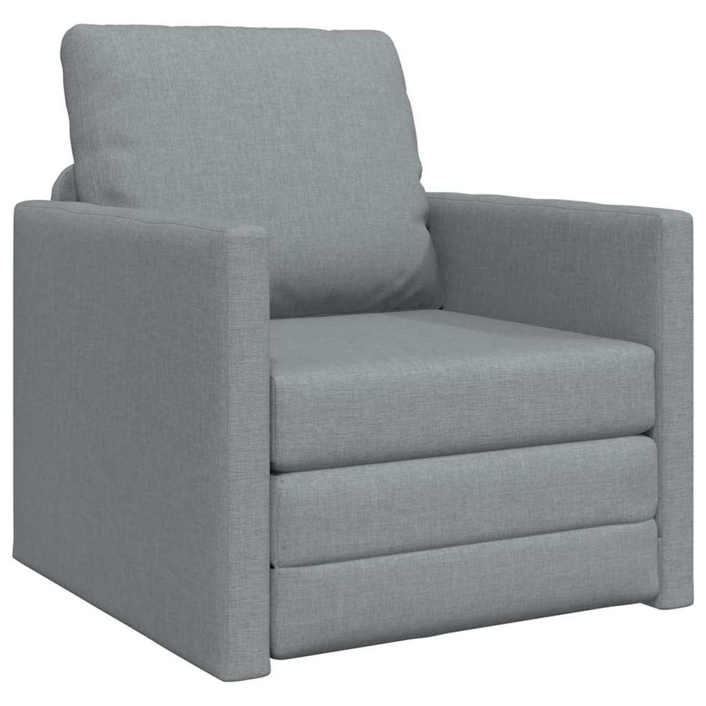 Canapé-lit 60cm gris clair tissu