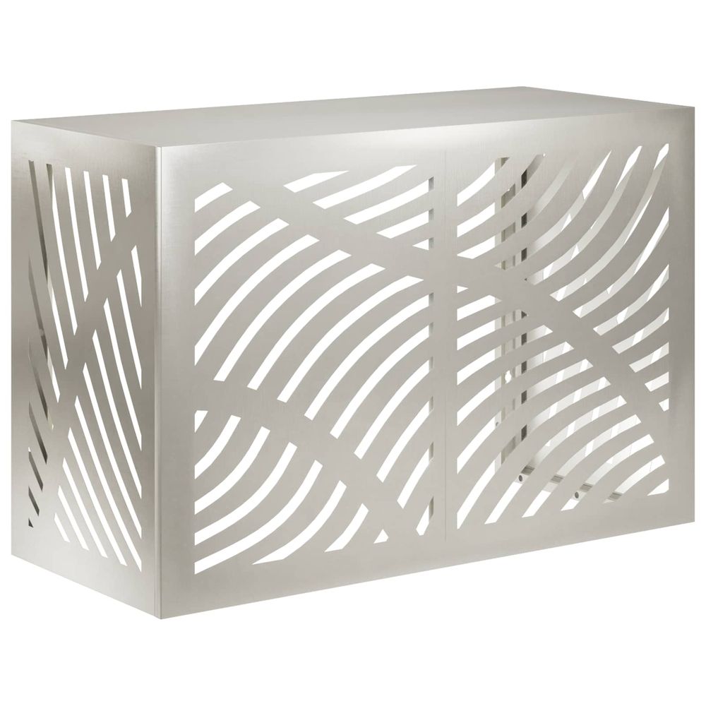 Housse de climatiseur argenté 90 x 40 x 60 cm acier inoxydable