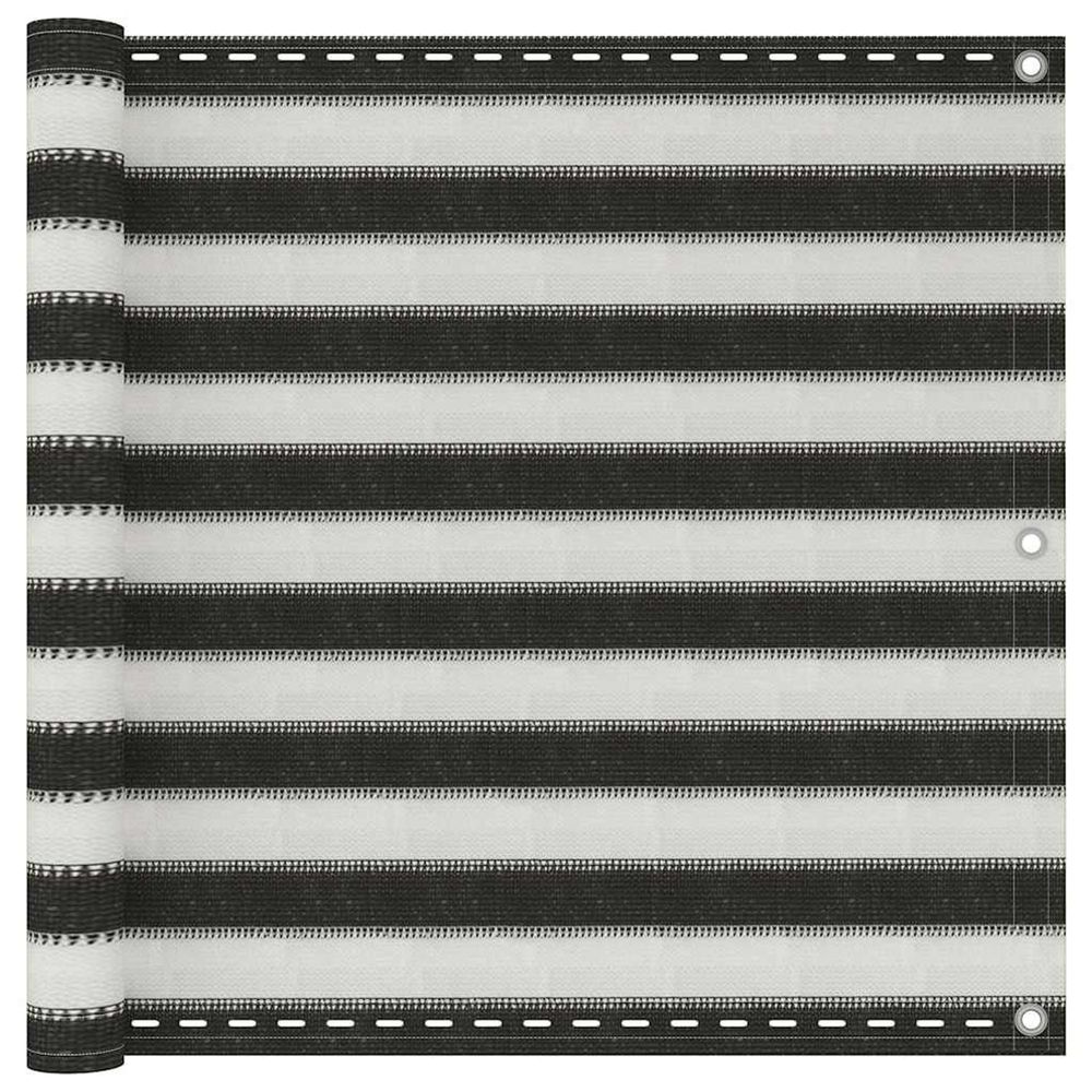 Écran de balcon pehd 90x500 cm anthracite et blanc
