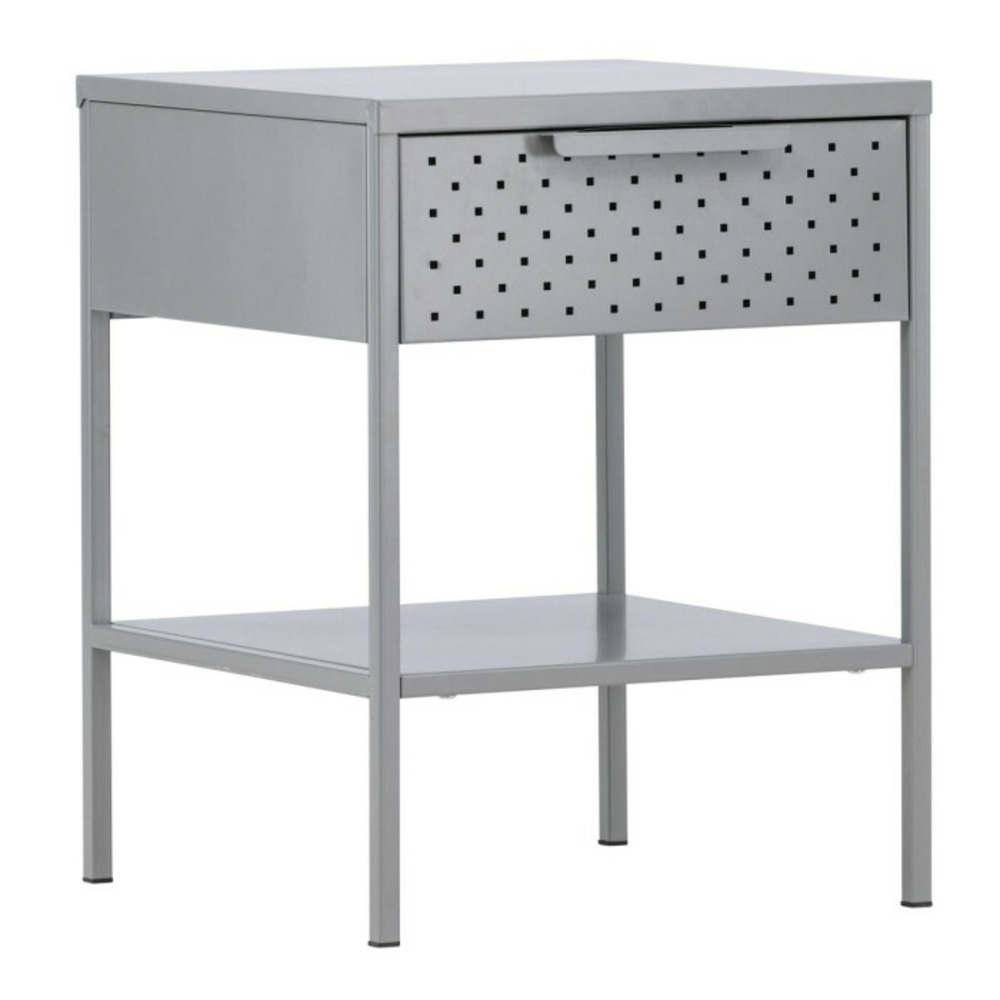 Table de chevet en métal sacramento 52cm gris clair