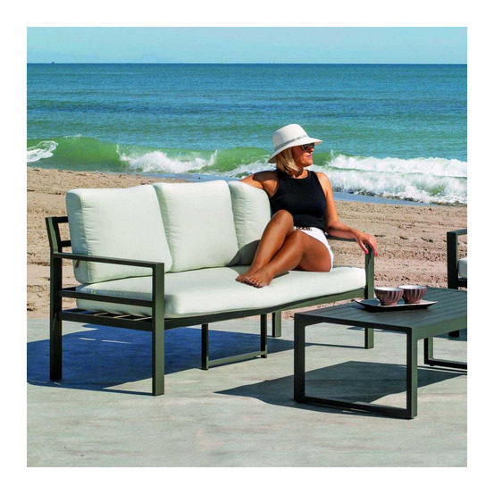 Salon de jardin détente en aluminium 5 places glembor