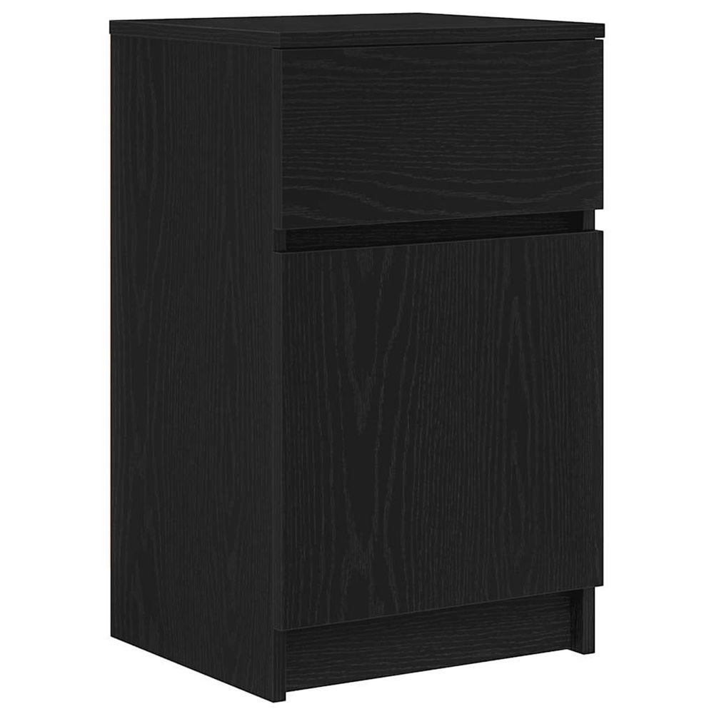 Table de chevet noir 39x35x65 cm bois d’ingénierie