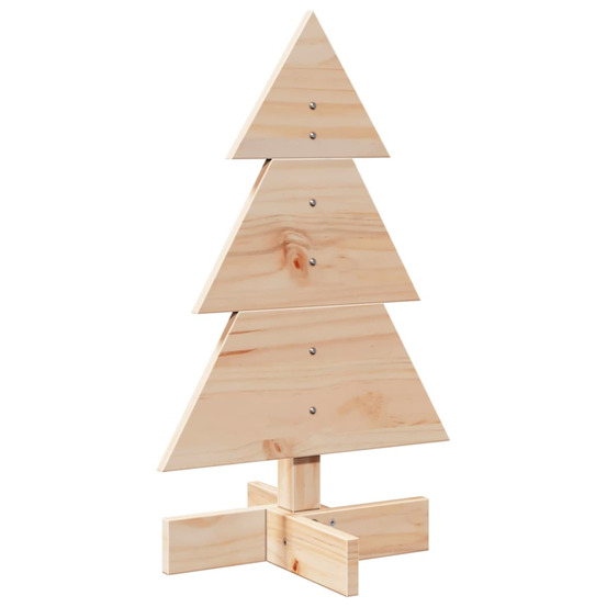 Arbre de noël en bois pour décoration 60 cm bois massif de pin