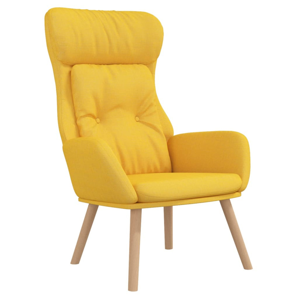 Chaise de relaxation jaune moutarde tissu